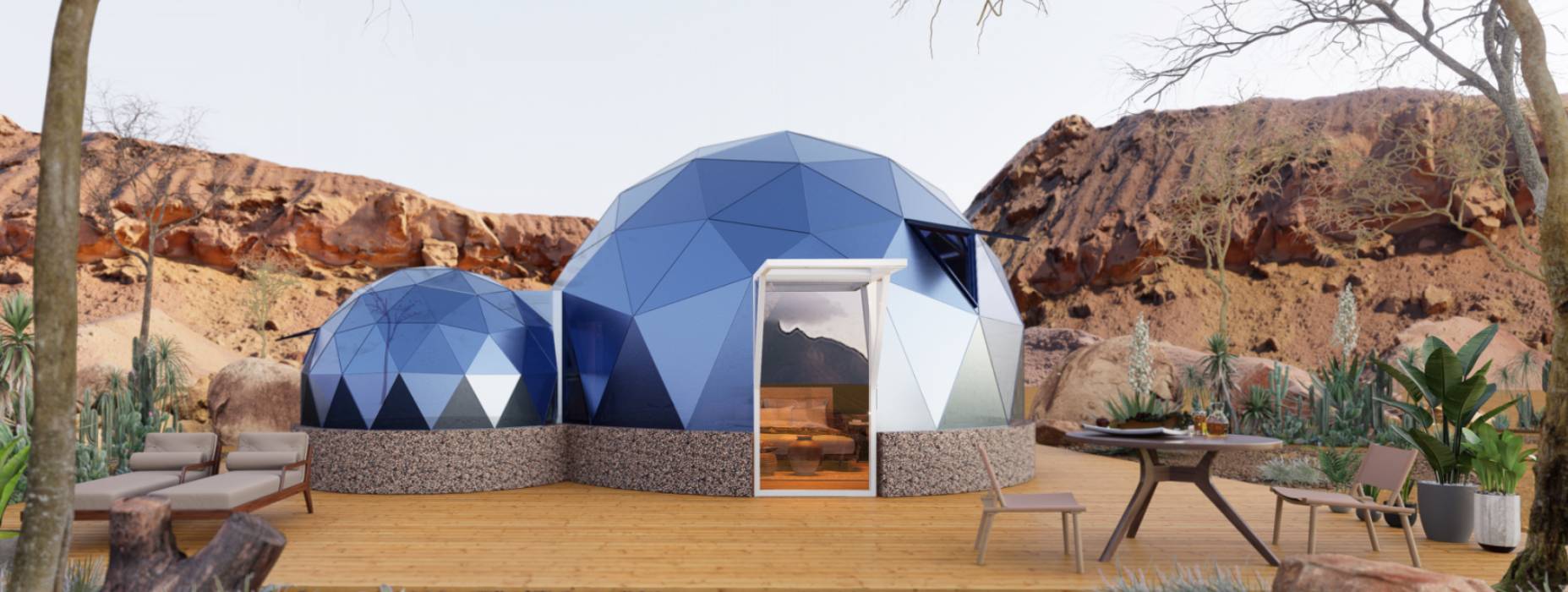 神农架球形智能光伏玻璃星空房